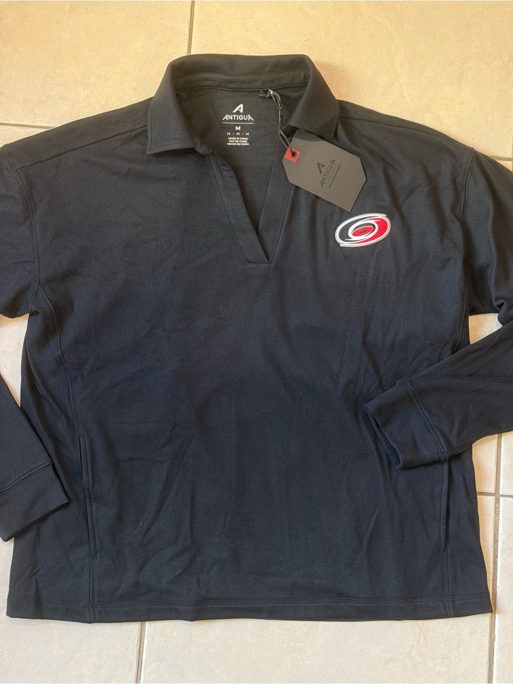 Antigua Carolina Hurricanes Pullover V Neck Soft Sweater